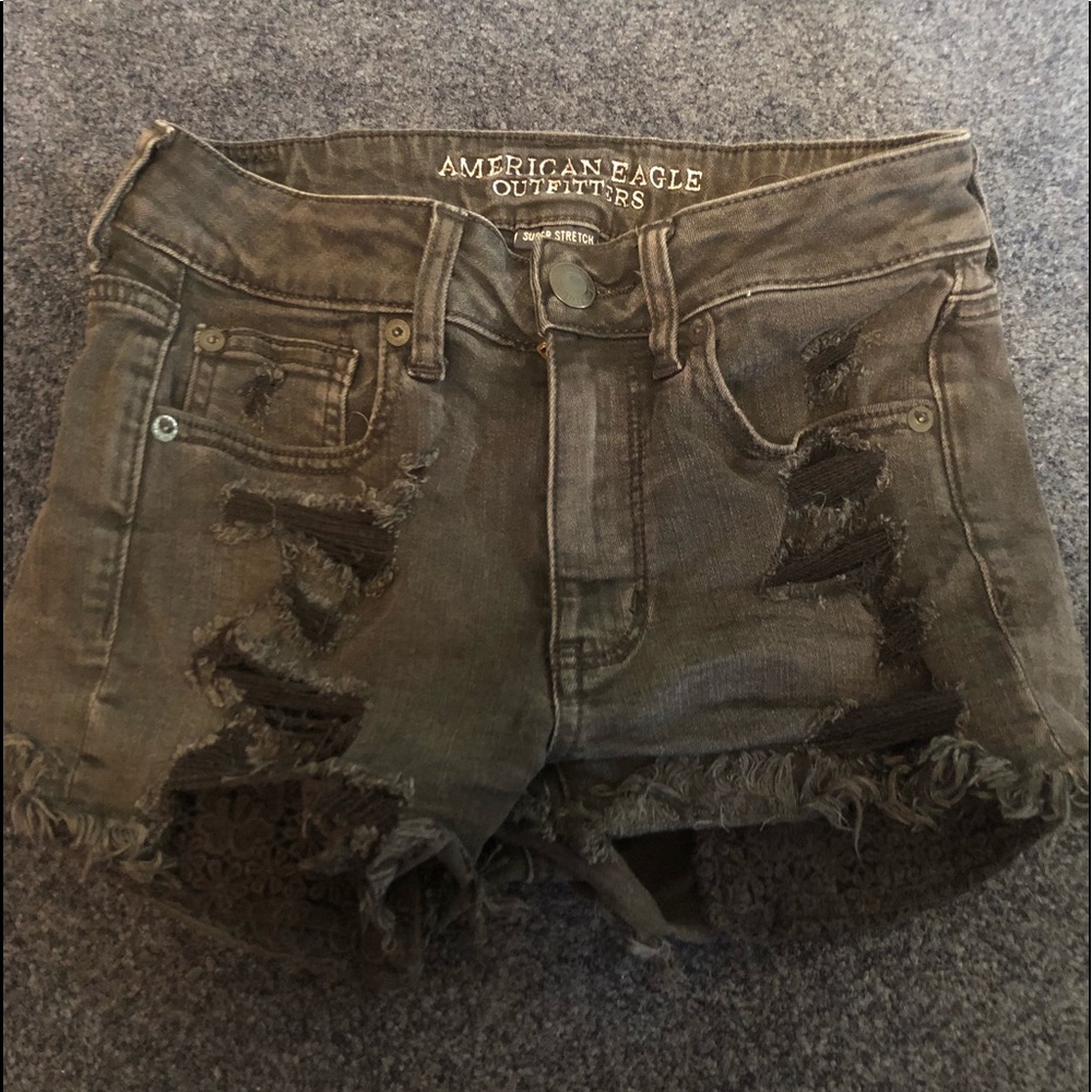 Black Jean Shorts